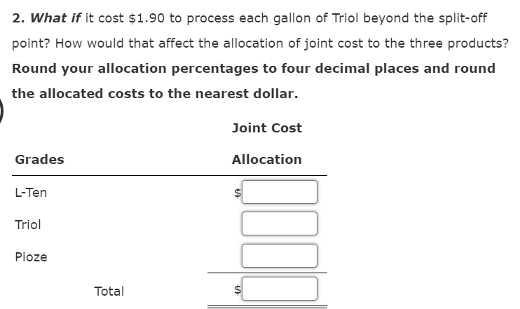 Solved Allocating Joint Costs Using The Net Realizable Value | Chegg.com