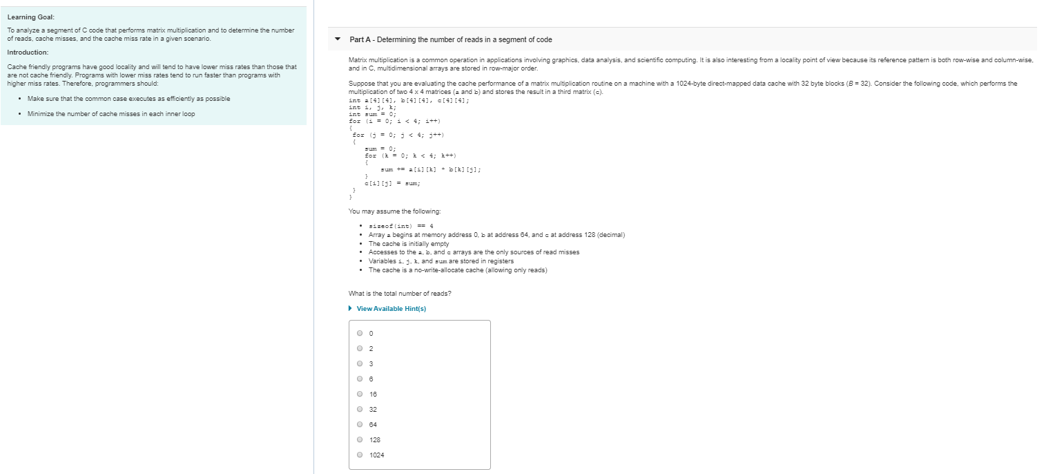 Learning Goal: To analyze a segment of C code that | Chegg.com