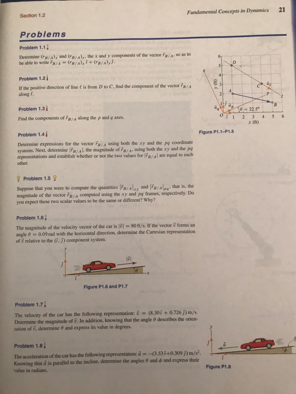 Solved 21 Fundamental Concepts In Dynamics Section 1.2 | Chegg.com