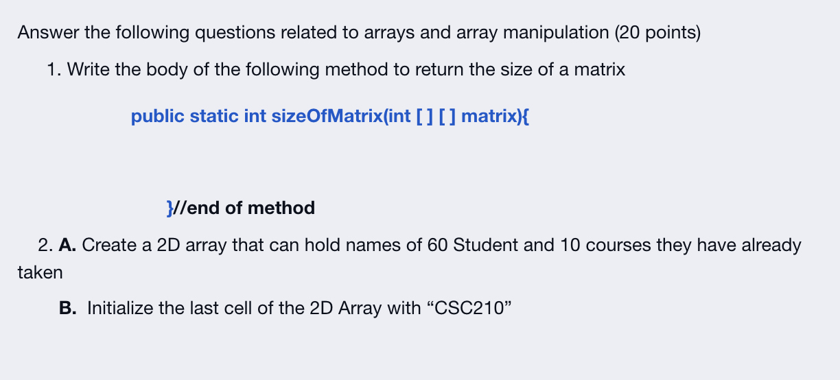 problem solving questions on arrays