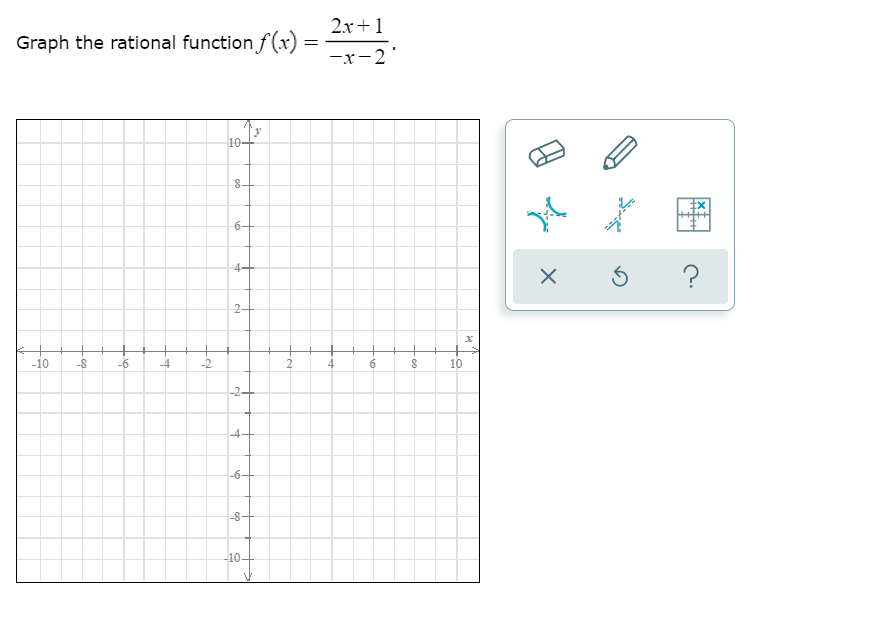 Graph The Rational Function F X 2x 1 X 2 10 8 6 4 Chegg Com