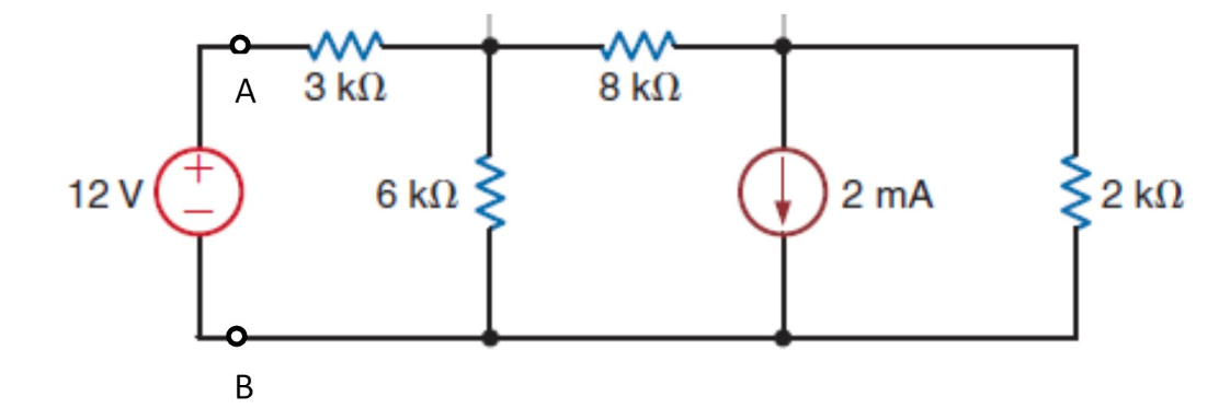 Solved For the following circuit, calculate the power | Chegg.com