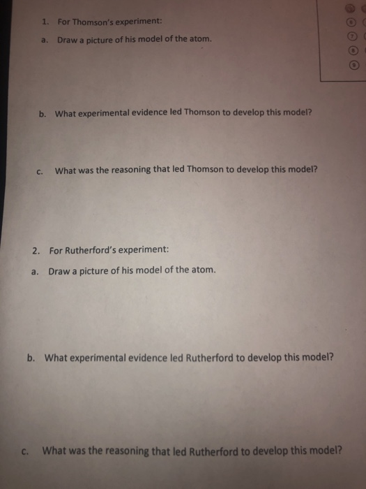 thomson atom experiment