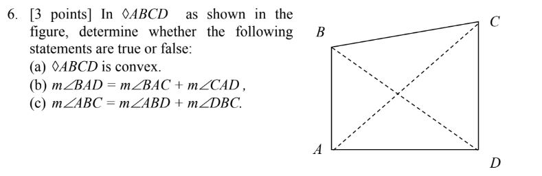 Solved B 6. [3 points) In OABCD as shown in the figure, | Chegg.com