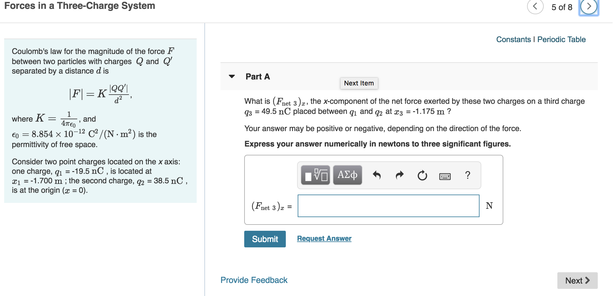 solved-consider-two-point-charges-located-on-the-x-axis-one-chegg