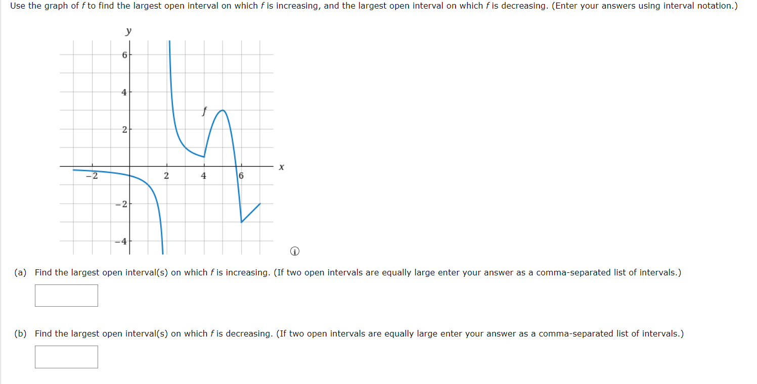 Solved (a) Find the largest open interval(s) on which f is | Chegg.com