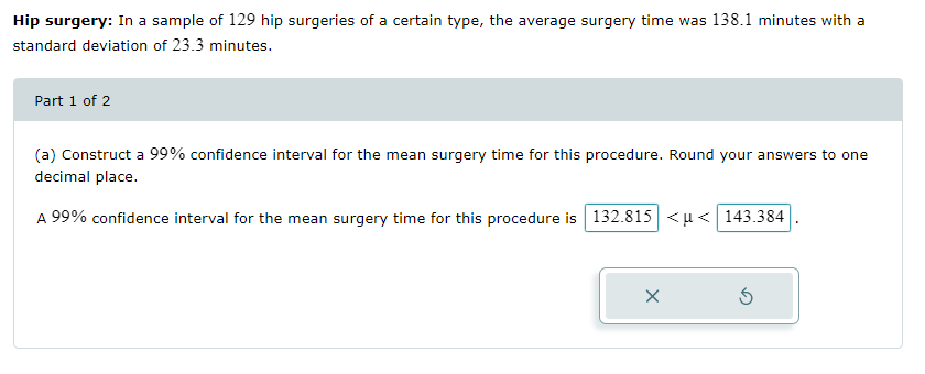 solved-in-a-sample-of-129-hip-surgeries-of-a-certain-type-chegg