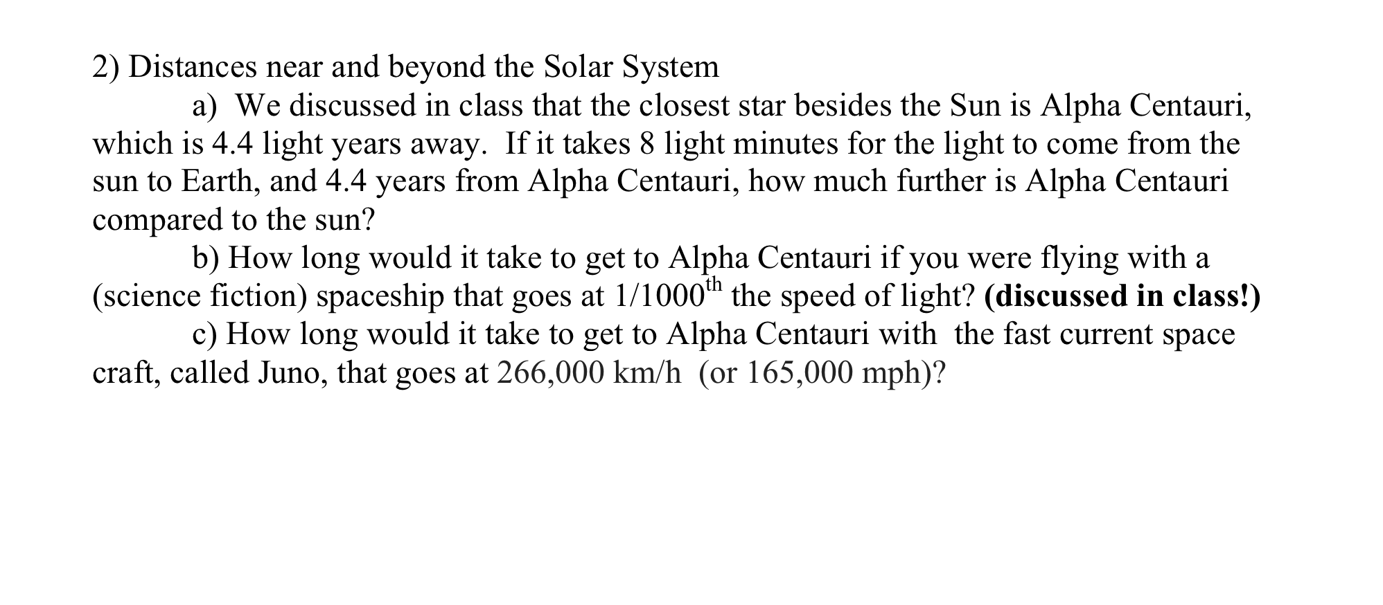 Solved 2 Distances Near And Beyond The Solar System A W