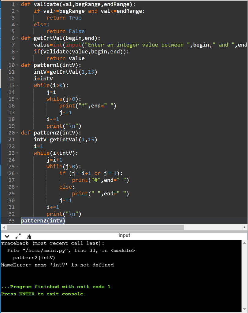 1 def validate(val,begRange, endRange): if | Chegg.com