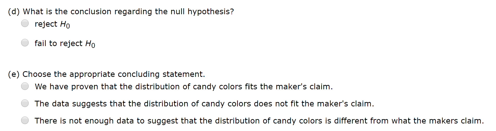 Solved M&M's Color Distribution: Suppose the makers of M&M