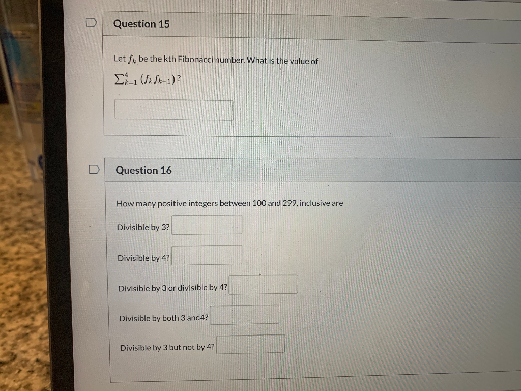 Solved Question 15 Let F Be The Kth Fibonacci Number Wha Chegg Com chegg