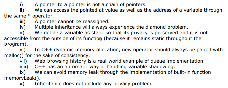 Solved i) A pointer to a pointer is not a chain of pointers. | Chegg.com