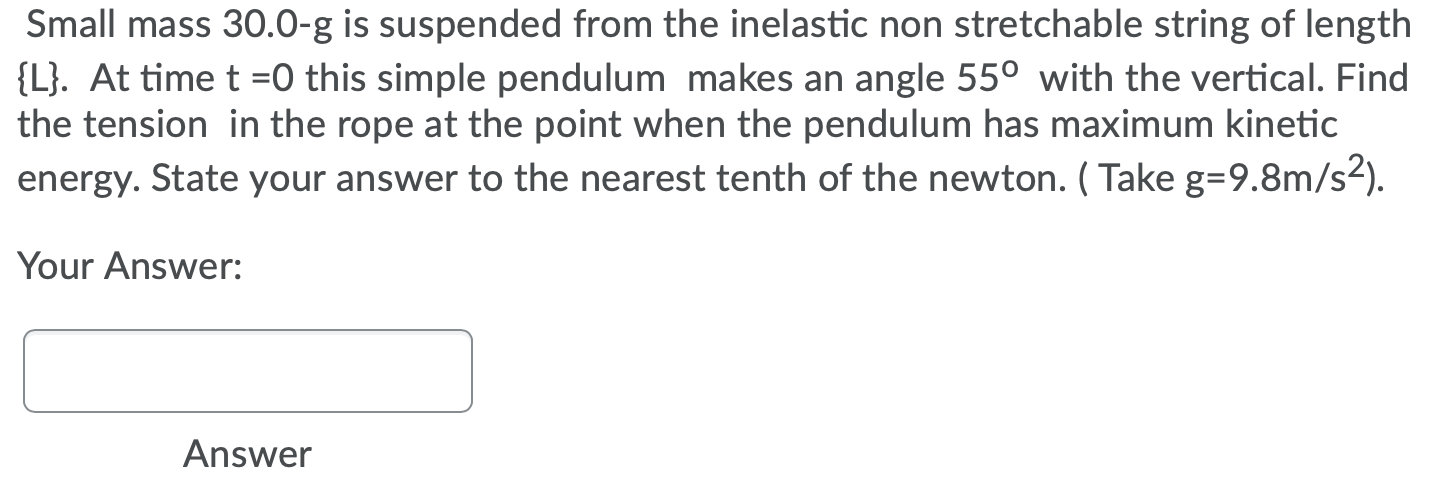 Solved Small mass 30.0-g is suspended from the inelastic non | Chegg.com