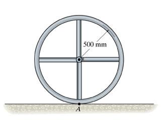 Solved The wheel consists of a thin ring having a mass of 13 | Chegg.com