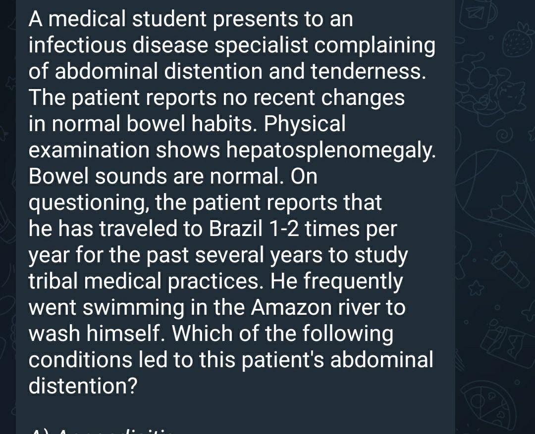 Solved ल A medical student presents to an infectious disease | Chegg.com