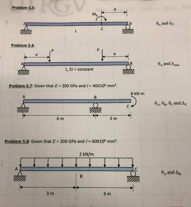 Solved Problem 5.1-8: For The Given Structures With A | Chegg.com