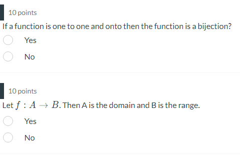 Solved If a function is one to one and onto then the | Chegg.com