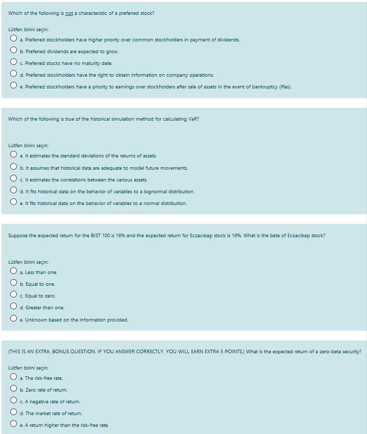 Solved Which of the following provides the best example of a | Chegg.com