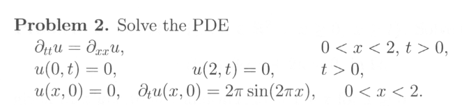 Solved Problem 2. Solve The PDE | Chegg.com