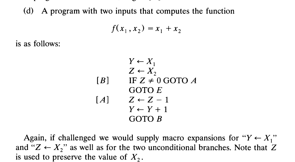 Solved (d) A program with two inputs that computes the | Chegg.com