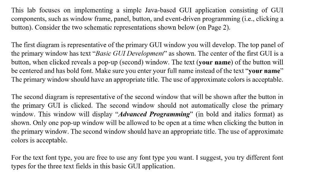 This lab focuses on implementing a simple Java-based | Chegg.com