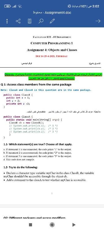 Solved 48 2 3 02 ص 107 ك ب كوت Bgm Assignment4 Doc Chegg Com