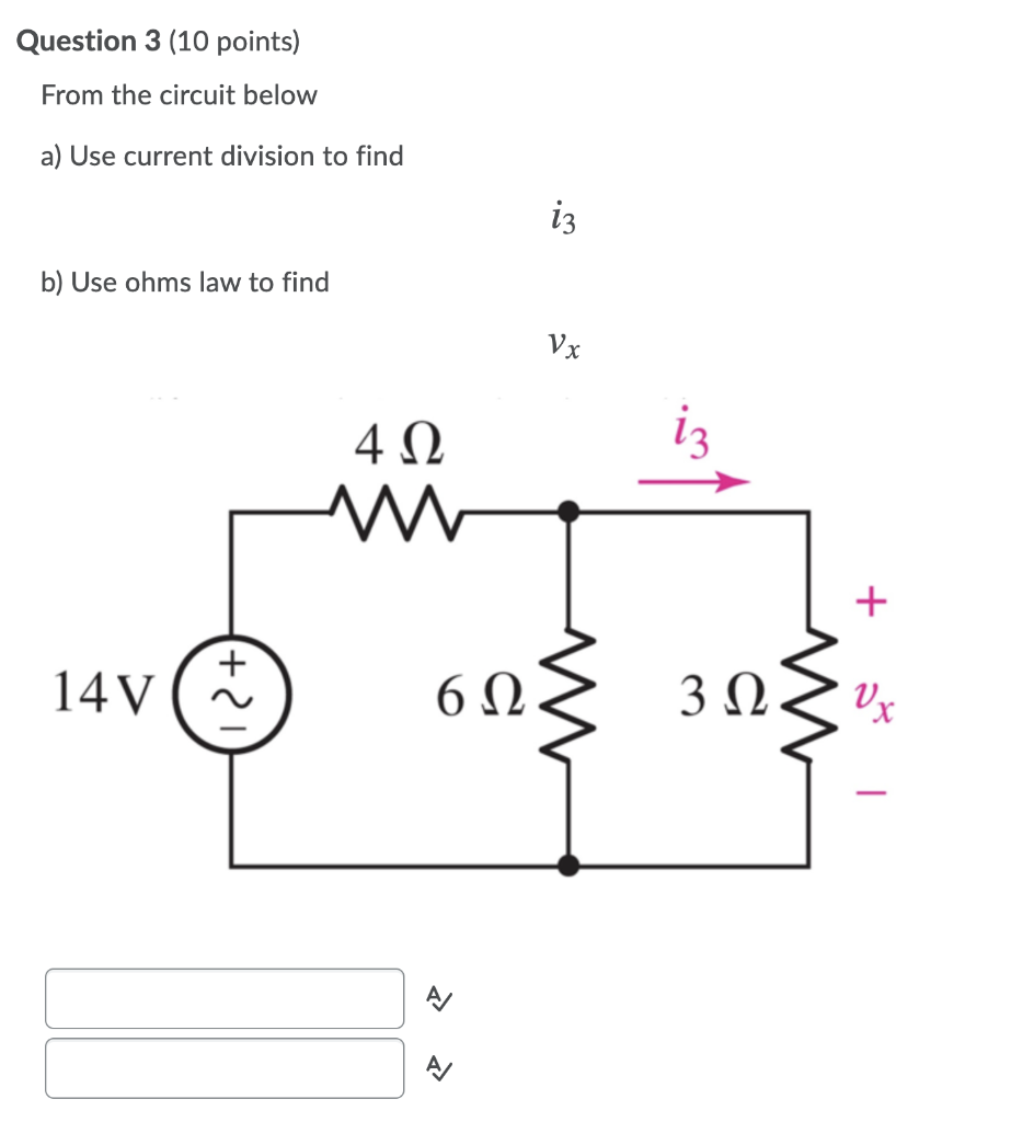 Solved Question 1 (10 points) Solve for the voltage Vx in | Chegg.com
