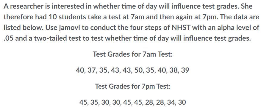 Solved Step \#2: Set the Rejection Criteria a= -tailed test | Chegg.com