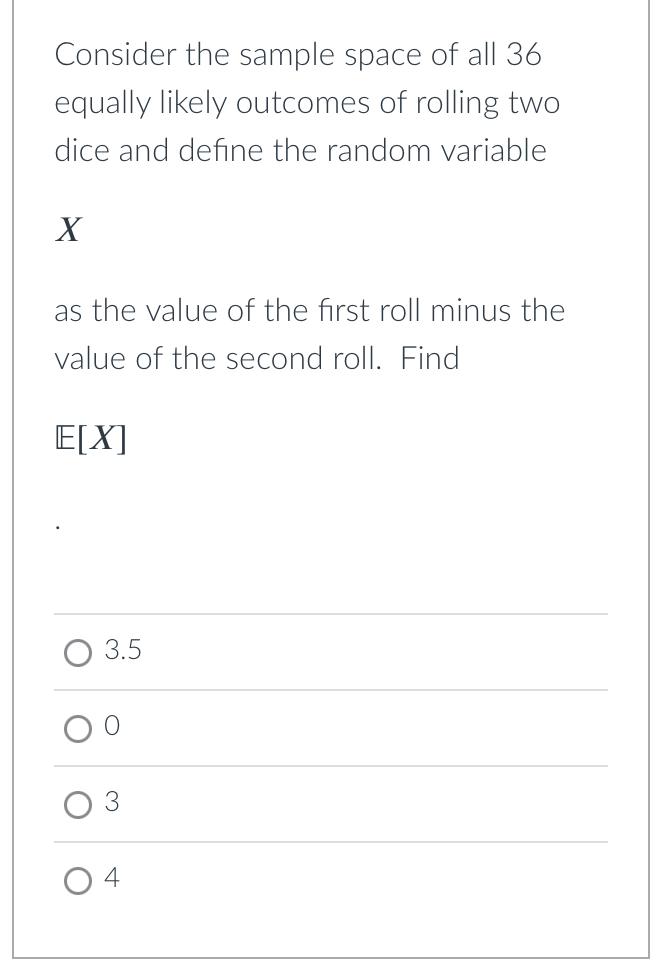 Solved Consider the sample space of all 36 equally likely | Chegg.com