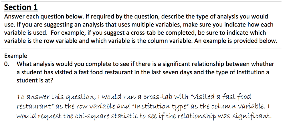 Solved Section 1 Answer each question below. If required by | Chegg.com