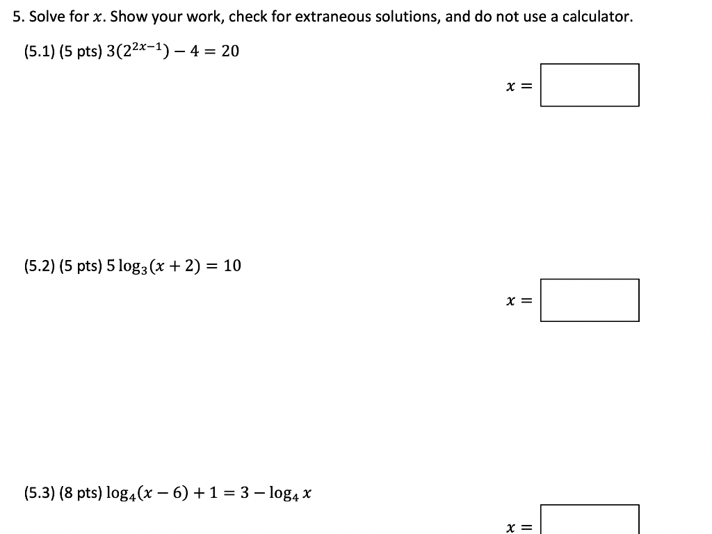 Extraneous on sale solution calculator