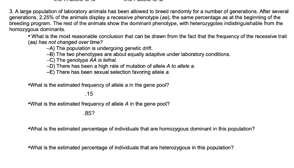 Solved 3. A large population of laboratory animals has been | Chegg.com - A Large Population Of Laboratory Animals