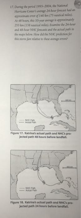 Solved Hurricane Forecasting The National Hurricane Center | Chegg.com