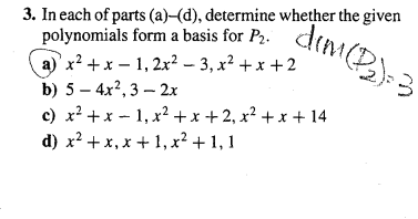 Solved dem (P2) 3. In each of parts (a)-(d), determine | Chegg.com