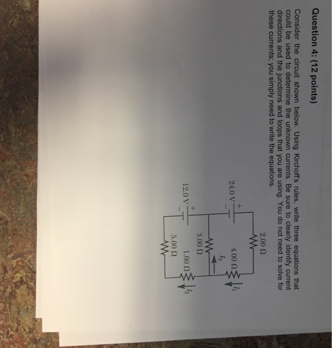 Solved Consider The Circuit Shown Below. Using Kirchhoff's | Chegg.com