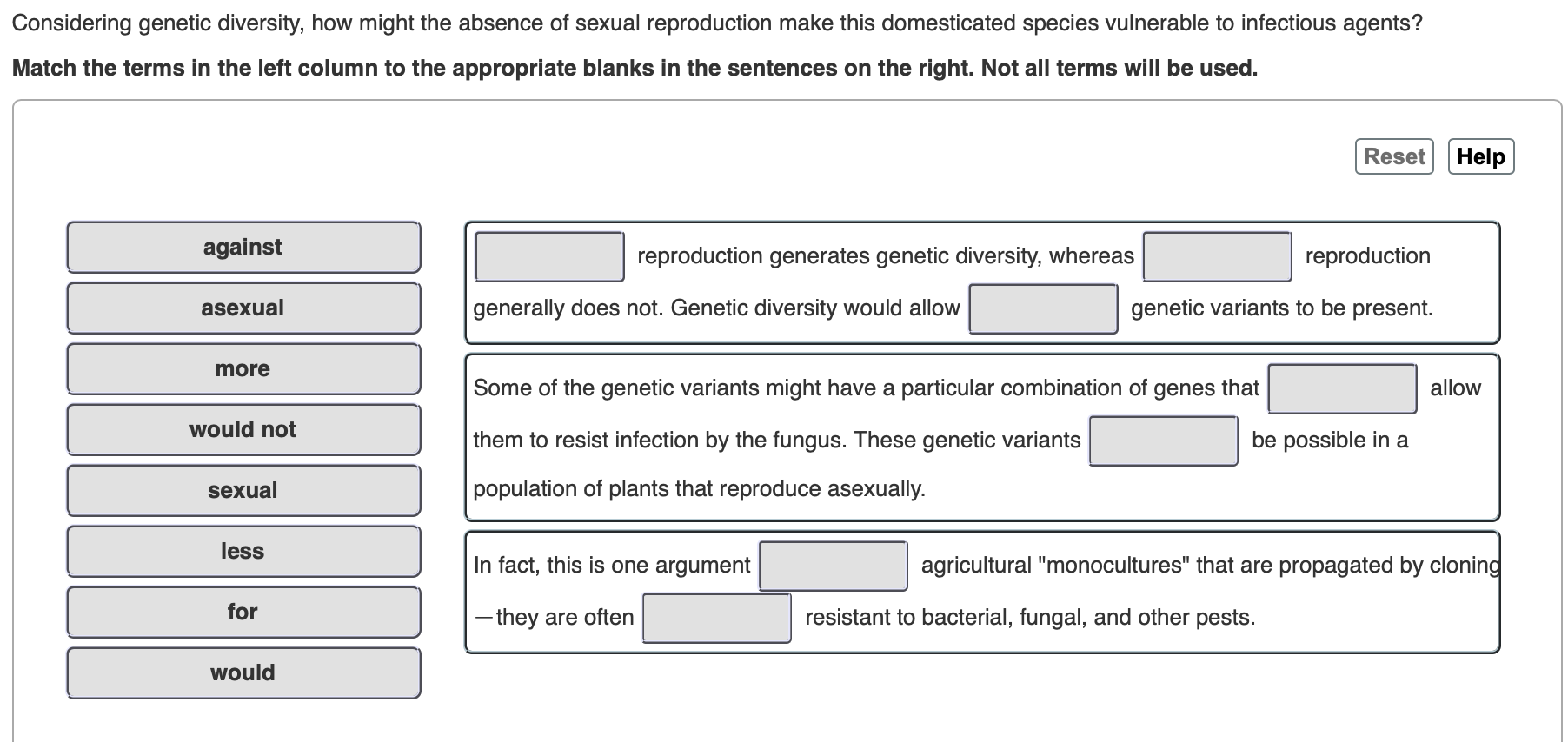 Solved Considering Genetic Diversity How Might The Absence Chegg Hot Sex Picture 