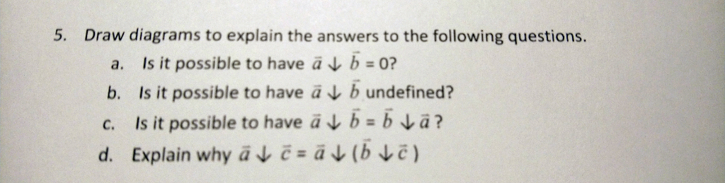 Solved 5. a. Draw diagrams to explain the answers to the | Chegg.com