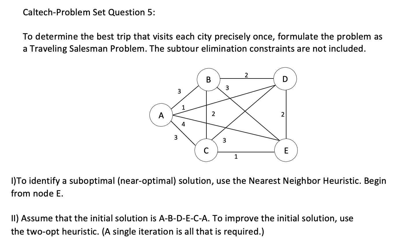 Solved Caltech-Problem Set Question 5: To determine the best | Chegg.com