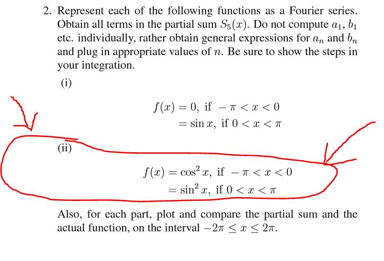 Solved Represent each of the following functions as a | Chegg.com