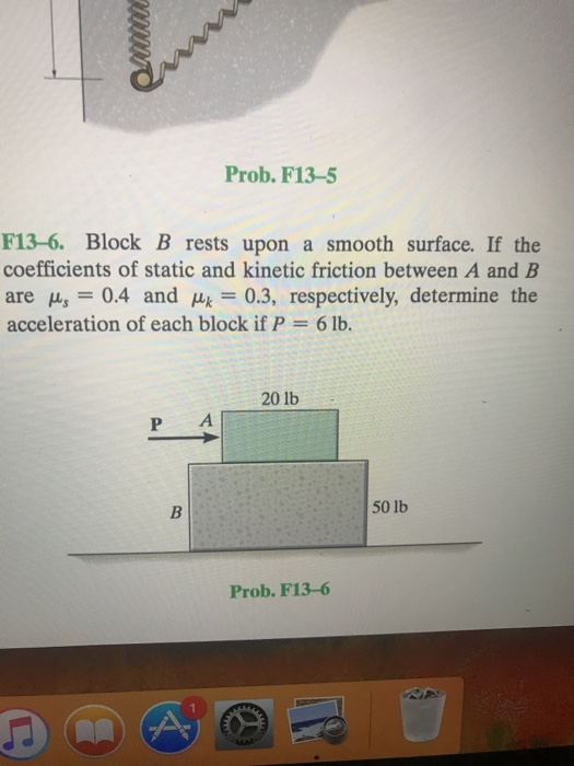 Solved Block B Rests Upon A Smooth Surface. If The | Chegg.com