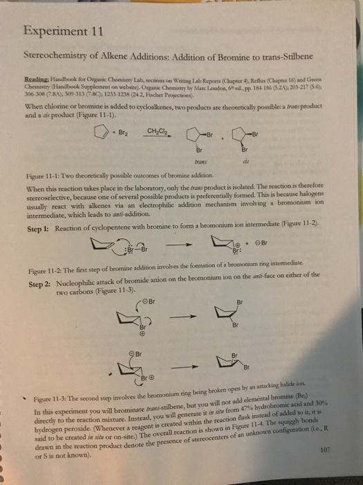 Exp 8 Bromine Addition To Stilbene Worksheet Answers