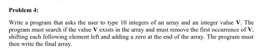 Solved Problem 4: Write a program that asks the user to type | Chegg.com