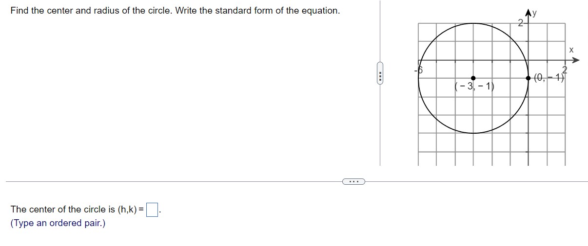 solved-find-the-center-and-radius-of-the-circle-write-the-chegg