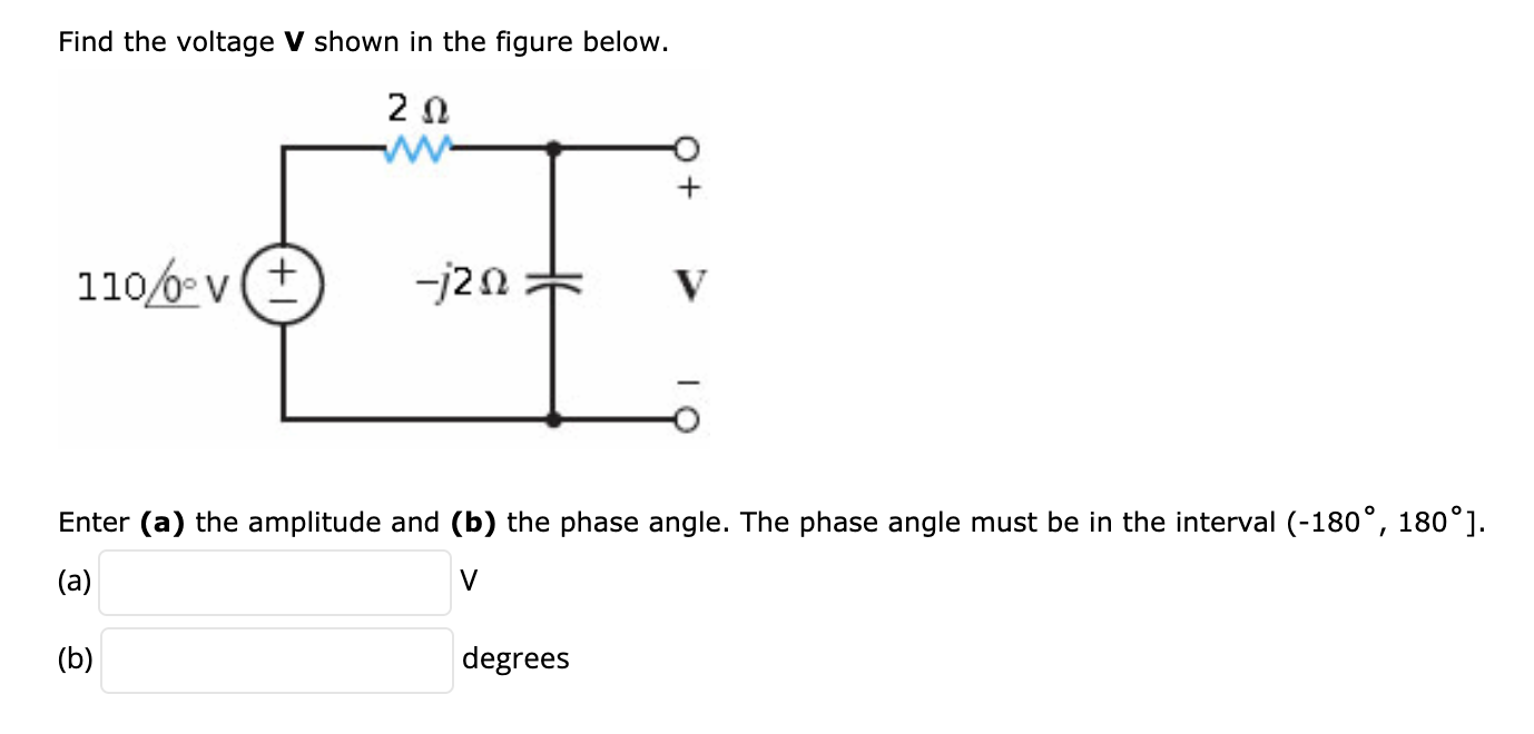 Solved Find the voltage V shown in the figure below. 2Ω W | Chegg.com
