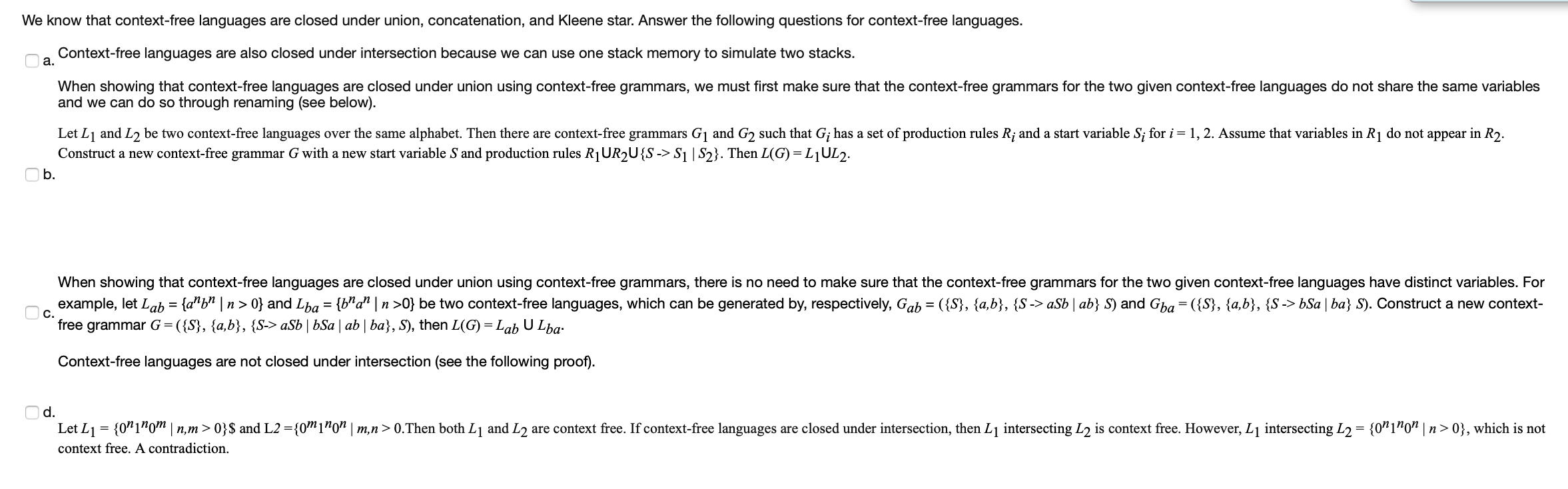 We know that context free languages are closed under Chegg