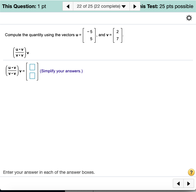 Solved This Question: 1 Pt 22 Of 25 (22 Complete) Is Test: | Chegg.com