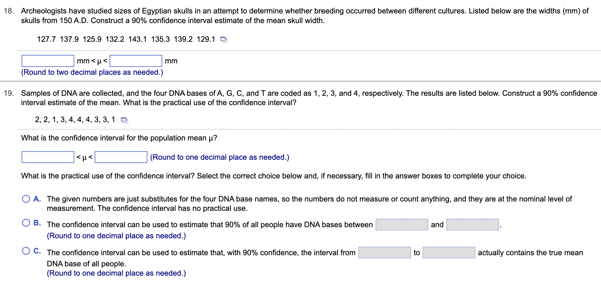 Solved 12. Refer to the accompanying data set of 20 randomly | Chegg.com
