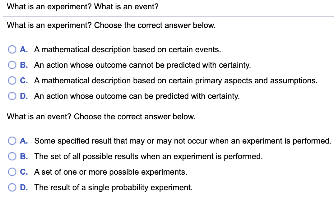 experiment event rate