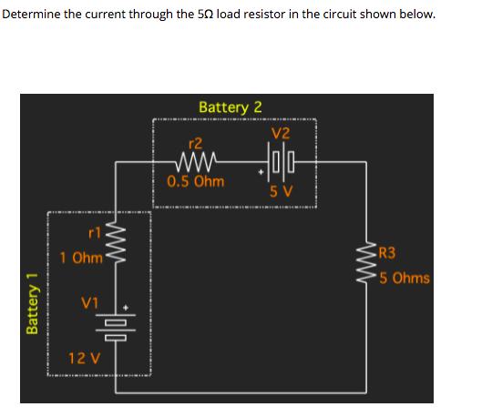 Solved Determine the current through the 50 load resistor in | Chegg.com