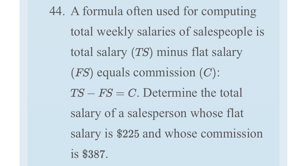 Solved A formula often used for computingtotal weekly